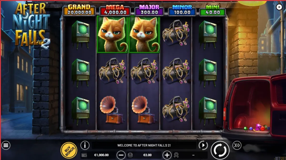 After Night Falls 2 slot machine noir theme